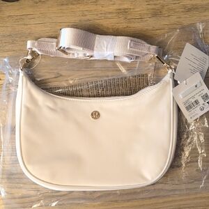 lululemon athletica Cream Crescent Shoulder Bag with Detachable Strap